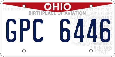 OH license plate GPC6446