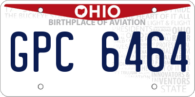 OH license plate GPC6464