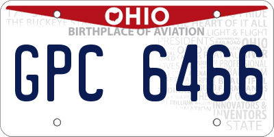 OH license plate GPC6466