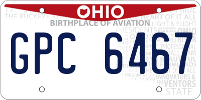OH license plate GPC6467