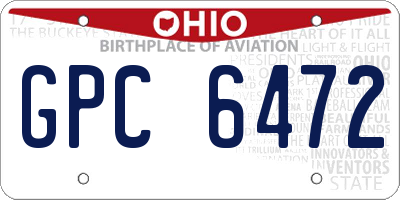 OH license plate GPC6472