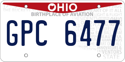 OH license plate GPC6477