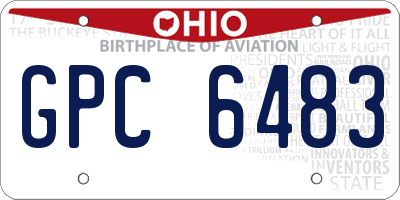 OH license plate GPC6483
