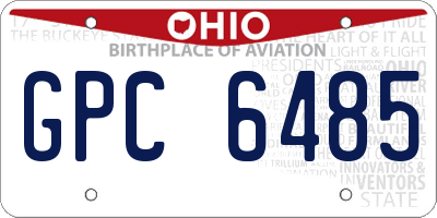OH license plate GPC6485