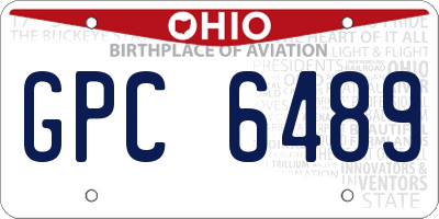 OH license plate GPC6489