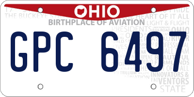 OH license plate GPC6497