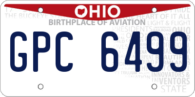 OH license plate GPC6499