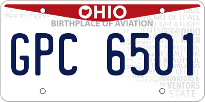 OH license plate GPC6501