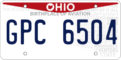 OH license plate GPC6504
