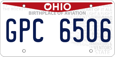 OH license plate GPC6506