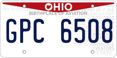 OH license plate GPC6508