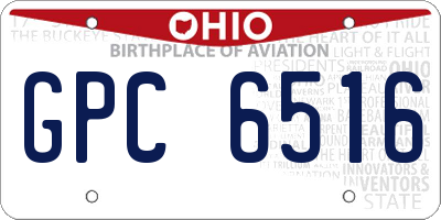 OH license plate GPC6516