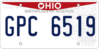 OH license plate GPC6519