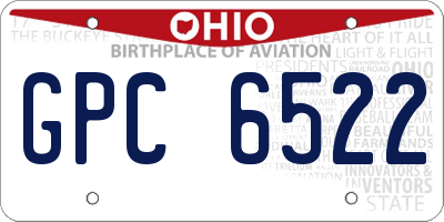 OH license plate GPC6522