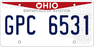 OH license plate GPC6531