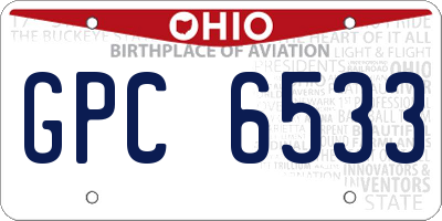 OH license plate GPC6533