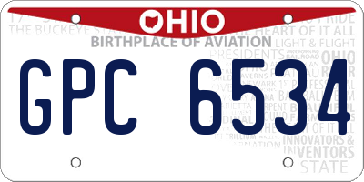 OH license plate GPC6534