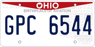OH license plate GPC6544