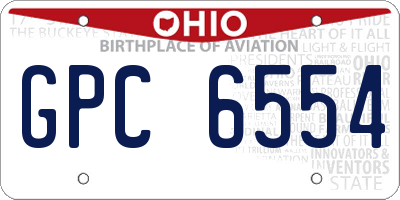OH license plate GPC6554