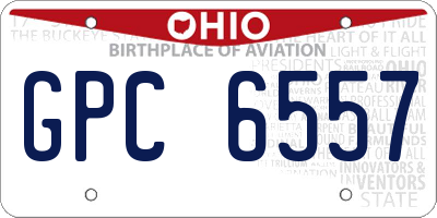 OH license plate GPC6557