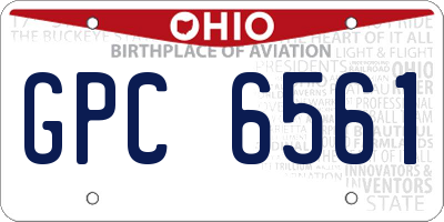 OH license plate GPC6561
