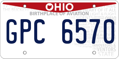 OH license plate GPC6570