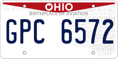 OH license plate GPC6572