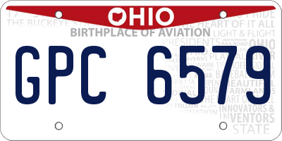 OH license plate GPC6579