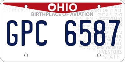 OH license plate GPC6587