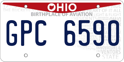 OH license plate GPC6590