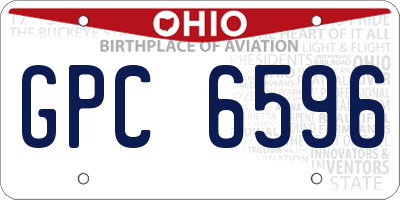 OH license plate GPC6596