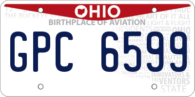 OH license plate GPC6599