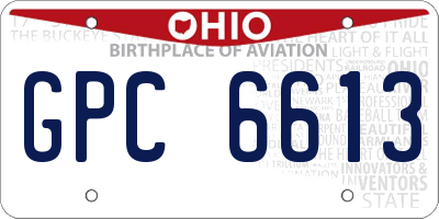 OH license plate GPC6613
