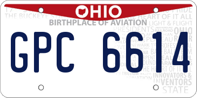 OH license plate GPC6614