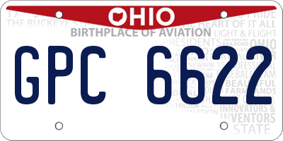 OH license plate GPC6622