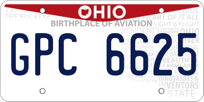 OH license plate GPC6625