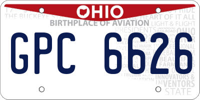 OH license plate GPC6626