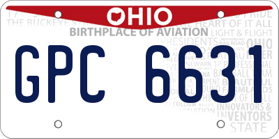 OH license plate GPC6631