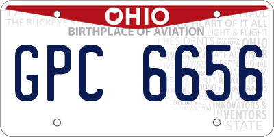 OH license plate GPC6656