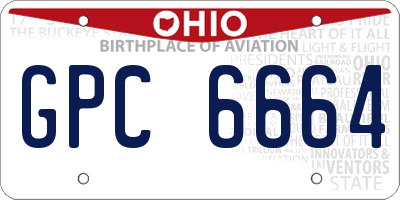 OH license plate GPC6664