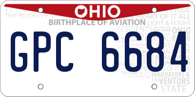 OH license plate GPC6684