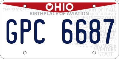 OH license plate GPC6687