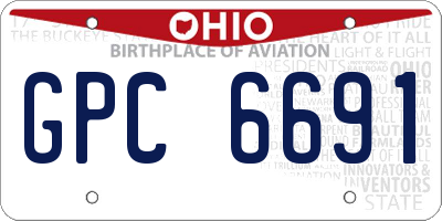 OH license plate GPC6691