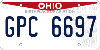 OH license plate GPC6697