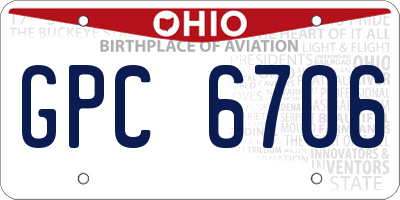 OH license plate GPC6706
