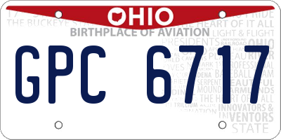 OH license plate GPC6717