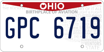 OH license plate GPC6719