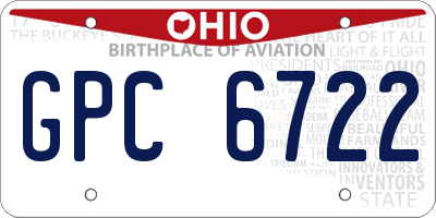 OH license plate GPC6722