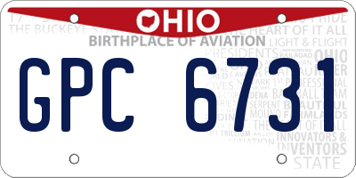 OH license plate GPC6731