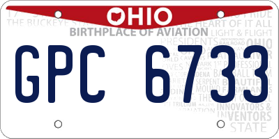 OH license plate GPC6733